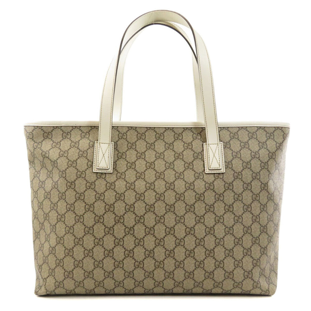 Gucci canvas Tote beige white GG Bag Supreme monogram